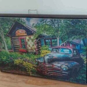 Cadre style peinture vieux camion . Vintage .